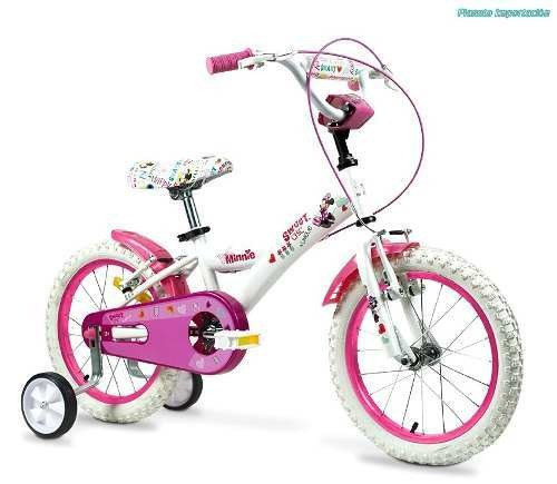 Bicicleta infantil Unibike Minnie R16 freno v-brakes color blanco/rosa  