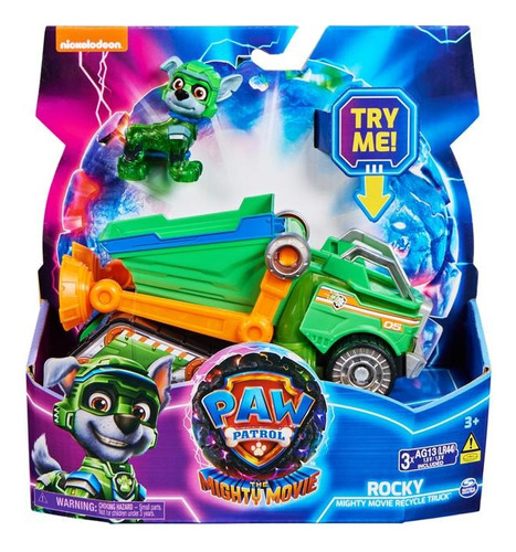 Juguete Vehiculo Paw Patrol The Mighty Movie Con Figura Cuo