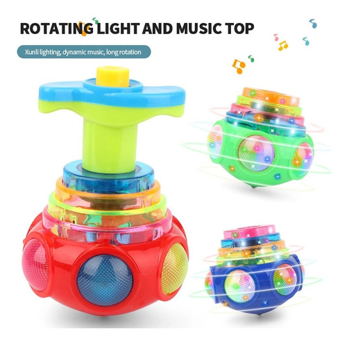 Juego Giratorio Top Spinning Led Light Music Para Niños