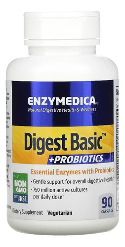 Enzymedica, Digest Basic + Probióticos, 90 Cápsulas