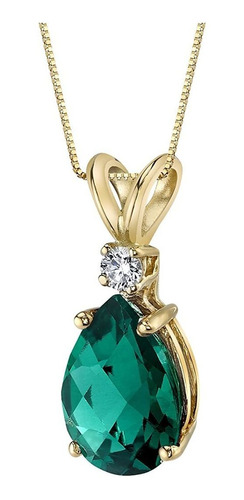 Peora Dije De Oro De 14 Quilates Para Mujer Con Diamante,