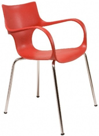Imagen 6 de 9 de Silla Jim Apilables Colores Base Gris Recepción Espera X4 Un