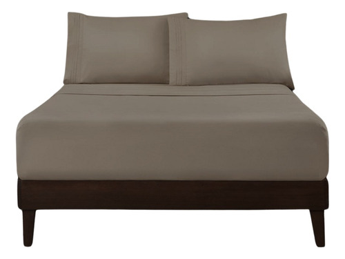 Juego De Sabanas King Size Premium 4 Piezas 2000 Hilos Cama Cemento Liso