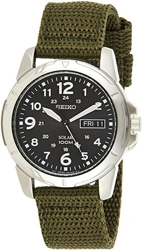 Reloj militar Seiko Solar Sports Sne095p2 verde