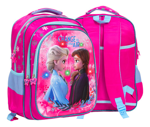 Mochila Infantil Frozen Costas Led Volta As Aulas Toys 2u