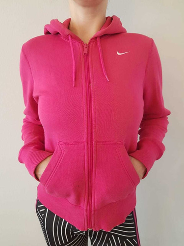 Moletom Feminino Rosa Choque Zíper Capuz Nike Original 36/38