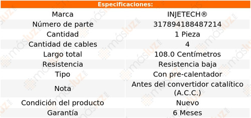 1- Sensor Oxígeno Acc Combi 1.8l 4 Cil 1993/2001 Injetech