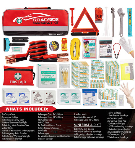 Kit De Emergencia Para Automóvil General Medi De 127 Piezas