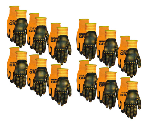 Midwest Guantes & Gear 94p12-lx-00 Max Grip Packs, 12 Pares,