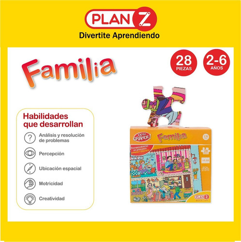 Imagen 2 de 8 de Rompecabezas Familia Piso Puzzle Gigante Infantil