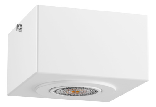 10x Spot Sobrepor Dicroica Alumínio Teto Beiral Cor Branco + Led Branco Frio 6.5w Mf270 Mega Forte Iluminação