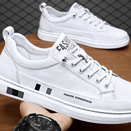 Zapatos De Cuero Genuino Elegantes Para Hombre Estilo Casual