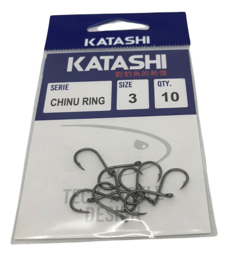 Anzuelos Katashi Chinu Ring N3 X10u. Para Boga Carpa Pesca 