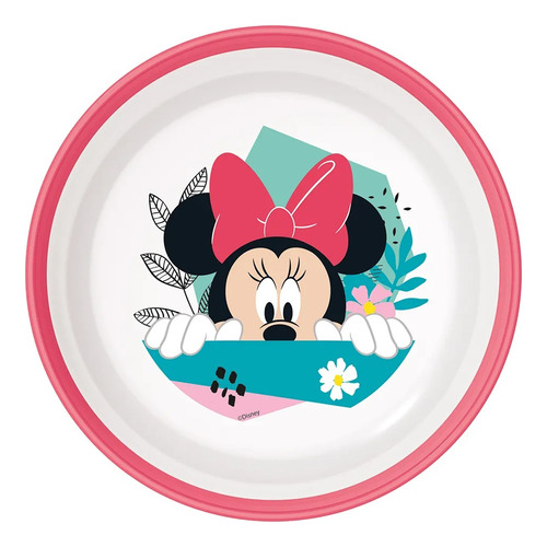 Bowl Cuenco Bicolor Minnie Mouse Disney Apto Microondas