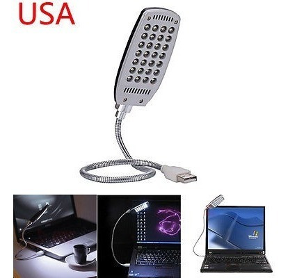 Nuevo Mini Flexible Brillante 28 Led Usb Computadora Luz Lám