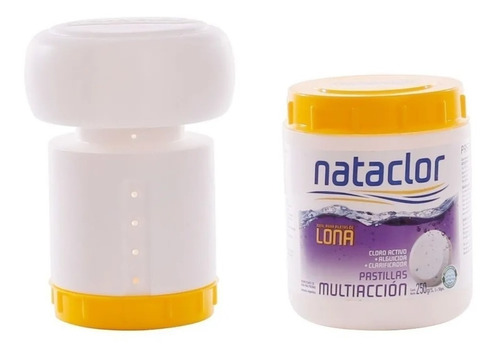 Kit Pileta Lona Pastillas Cloro Multiacción Nataclor + Boya