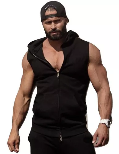 camiseta regata masculina com capuz