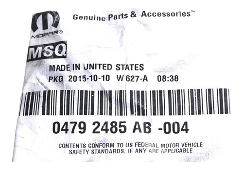 Junta Multiple Admicion Chrysler Sebring 01/06 # 04792485ab