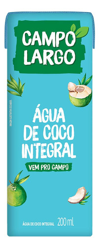 Água De Coco Integral Campo Largo Caixa 200ml