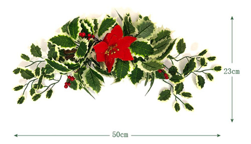 Nuevo Adorno Navideño Con Aguja De Pino Rojo De Imitación
