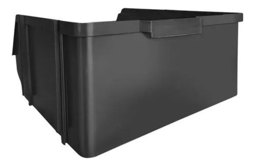 Kit 12 Caixa Organizadora Bin N8 Plástica Resistente Preto