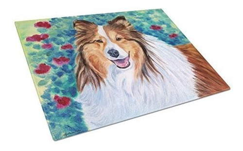 Caroline's Treasures 7424lcb Sheltie Glass Cutting Board Lar