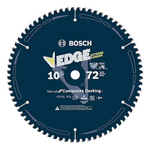 Hoja De Sierra Circular Bosch Dcb1072cd 10 72 Tooth Edge Par