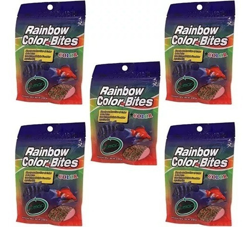 5 Sobres Rainbow Color Bites 100g Biomaa