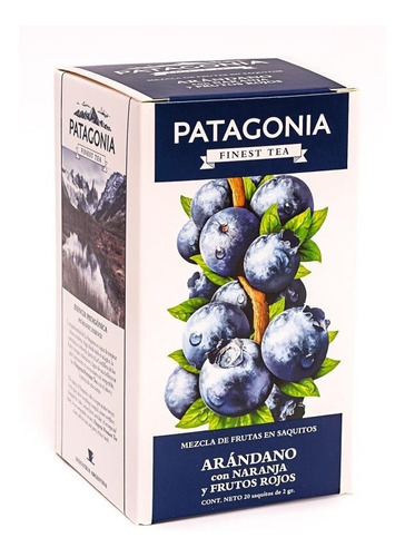 3 Cajas Té Arándanos  Azul Naranja Frutos Rojos Patagonia Dw