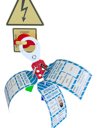 Imagem 3 de 7 de Garra Metálica Bloqueio Travamento Dispositivo Loto Tagout