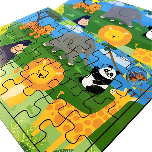 Imagen 3 de 4 de Rompecabezas 24 Piezas Puzzle Madera Motricidad Fina Niños