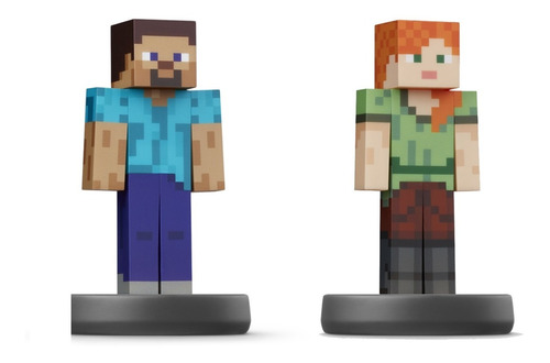 Amiibo Steve And Alex - Minecraft