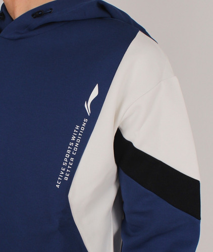 Imagen 5 de 6 de Sudadera Deportiva Capuchon Hombre Li-ning Original Fpx