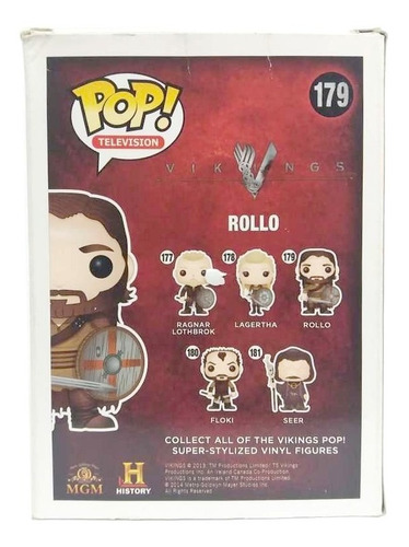 Funko Pop Tv Vikings Rollo 179 Irmão Ragnar Lothbrok Origina