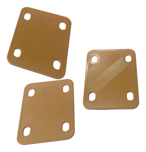 3 Uds Placas De Cuello De Guitarra 0,25, 0,5 Y 1 Grados,