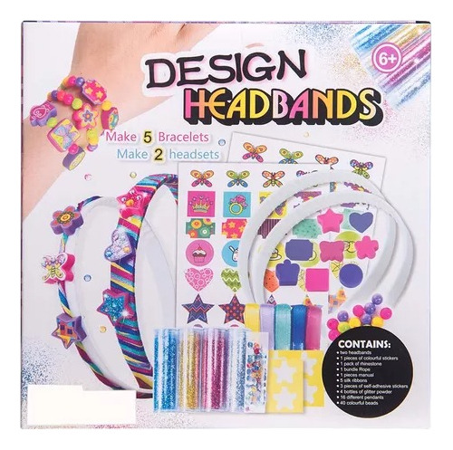 Set Para Hacer Cintillos Y Pulseras Para Niñas