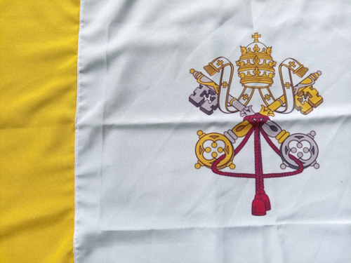 Bandera Del Vaticano De Biena Calidad De 140 X 80 Cms