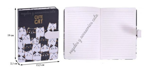 Libreta Kawaii Cat- Cuaderno Diseño Gatitos