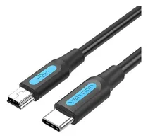 Comprar Cable USB C a Mini USB B Vention - Carga rapida 2A - 1 Metro - PVC - Negro - Cargador y datos 480 Mbps - Para Playstation \u002F Controles PS \u002F PC Notebook \u002F Celular \u002F Tablet \u002F Camara fotos \u002F GoPro - COWBF