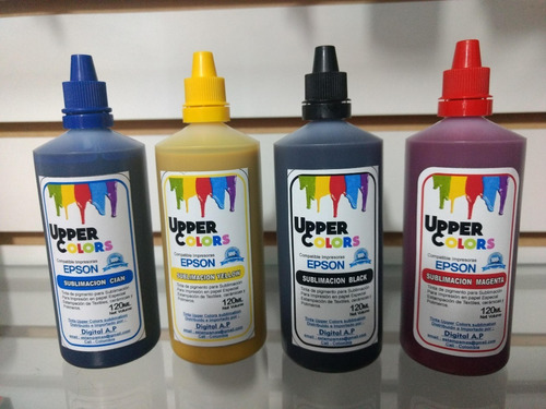 Tinta Sublimacion Upper Colors  Kit  X 4 Colores 120 Ml.