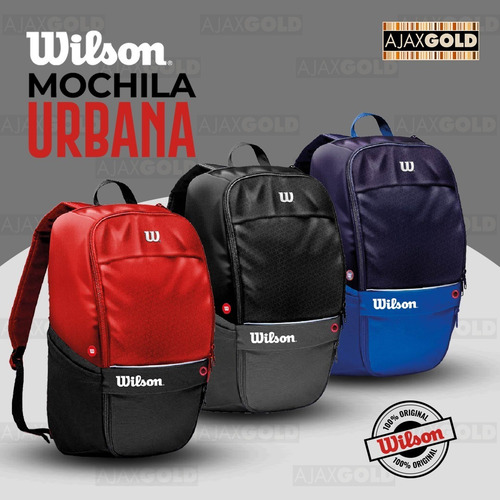 Imagen 4 de 8 de Mochila Wilson Open Urbana Deportes Reforzada Porta Notebook