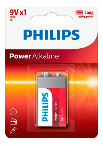 Bateria Alcalina 9v Philips 6lr61p1b/77 Blister X1u