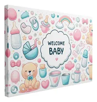Comprar Cuadro Bienvenida Para Bebe Recién Nacido 45x30