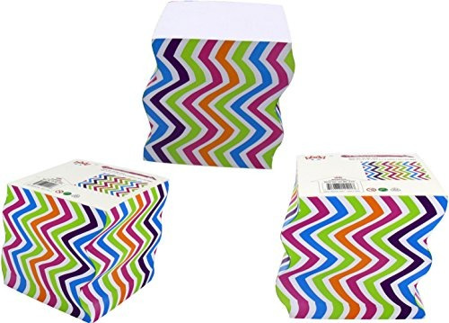 4a Memo Cube 3 1 4 Inches Wave Patterned Printed On The