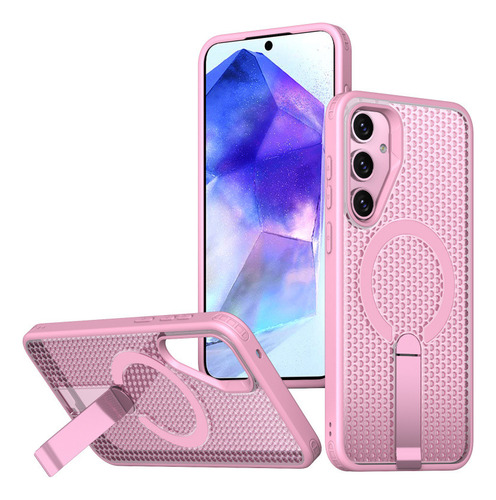 Funda Magnética De Metal Con Malla De Disipación De Calor Para Samsung Galaxy A56 A36 A26 A16 A55 A35 A25 A15 S25 S24 S23 Ultra
