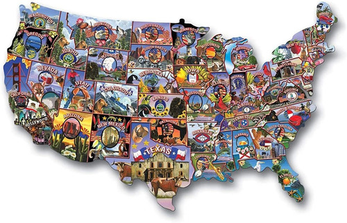 Tdc Games Usa Puzzle En Forma De Roadtrip America Puzzle