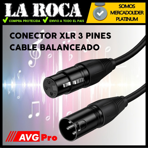 Imagen 4 de 10 de 3 Cable Xlr Dmx Canon Para Microfono Canon 9 Metros La Roca