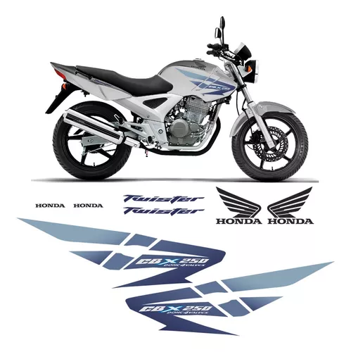 Adesivos Faixa Tanque Moto Honda Twister Cbx 250 2008 Azul