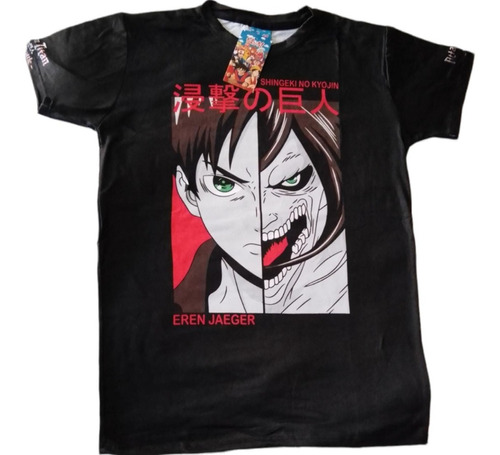 Playera Unitalla Adulto Fullprint Hd Premium Attack On Titan