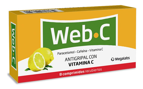 Web C® X 8 Comprimidos - Antigripal + Vitamina C